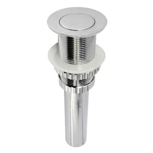 Coronet Push Pop-Up Bathroom Sink Drain in Polished Chrome without Overflow