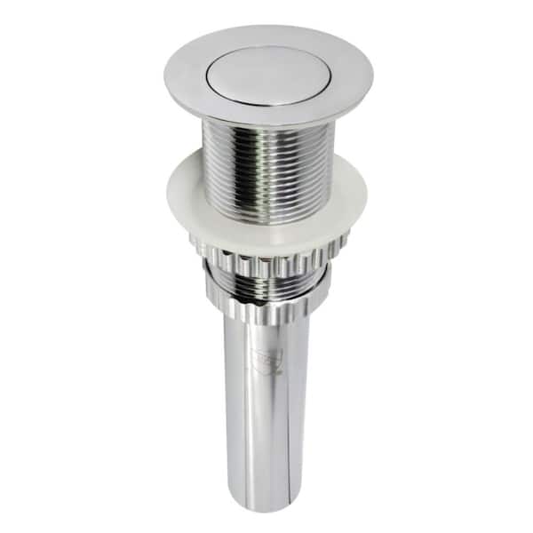Kingston Brass Coronet Push Pop-Up Bathroom Sink Drain in Polished Chrome without Overflow