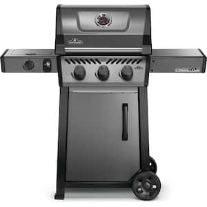 Freestyle 365 3-Burner Propane Gas Grill with Range Side Burner in Graphite Grey