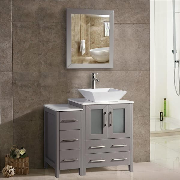 Buy Ravenna 36 In W X 185 In D X 311 In H Bathroom Vanity In Grey With Single Basin Top In 