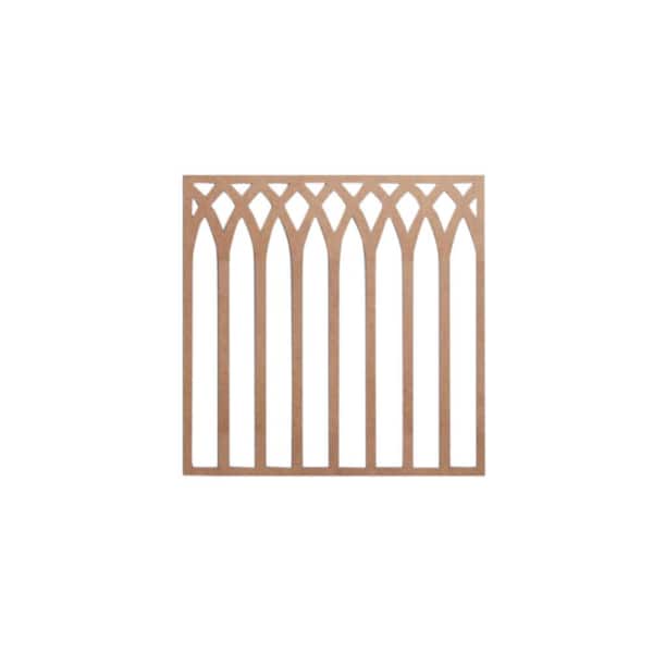 Ekena Millwork 23-3/8 in. x 23-3/8 in. x 1/4 in. MDF Large Cedar Park Decorative Fretwork Wood Wall Panels (10-Pack)
