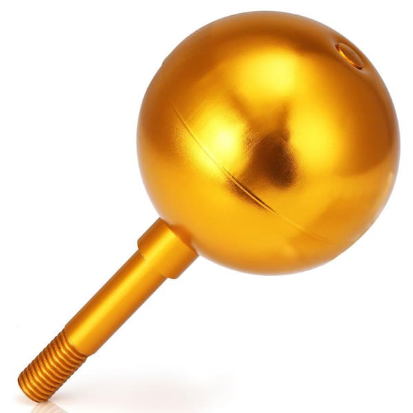 3 in. Authentic Flagpole Ball Top Ornament Replacement Gold Anodized Aluminum Designed for USA Flag