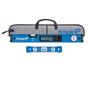 24 in. True Blue Magnetic Digital Box Beam Level with Case with 9 in. True Blue Professional Torpedo Level