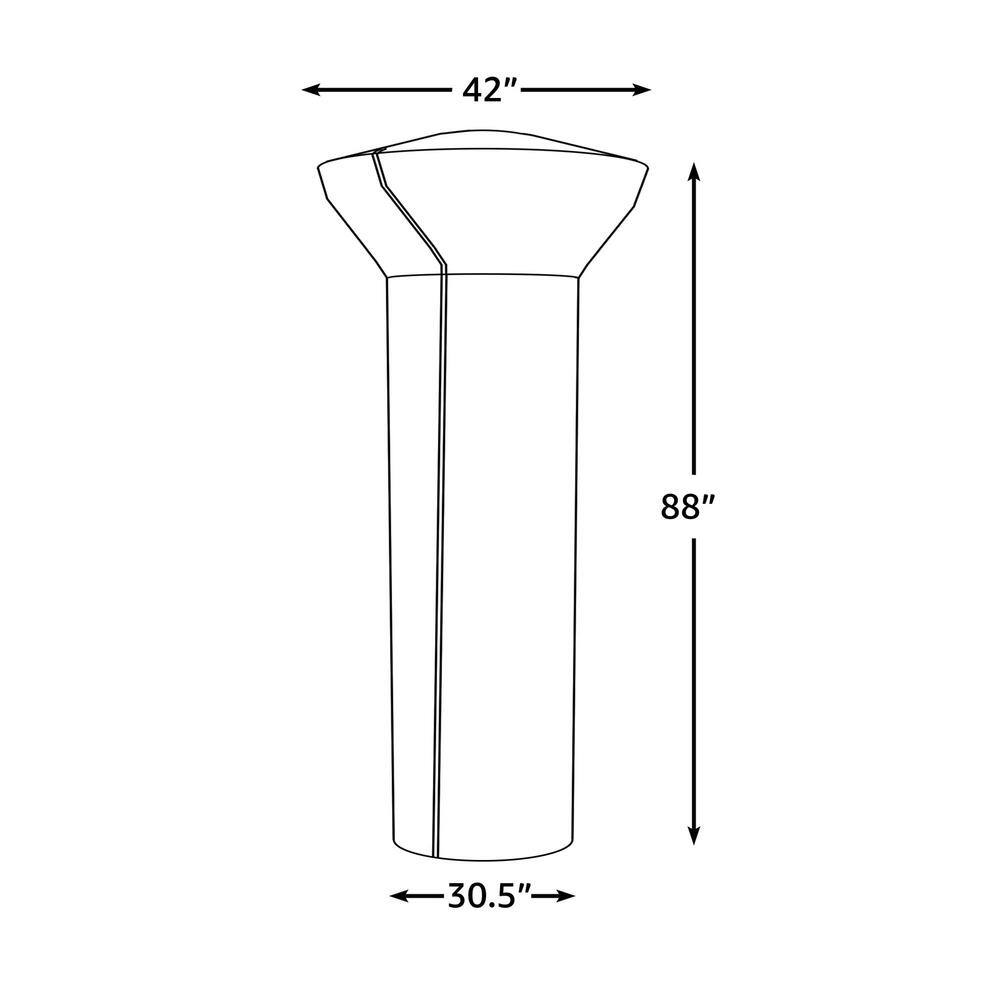 Black Vinyl Full-Length Patio Heater Cover