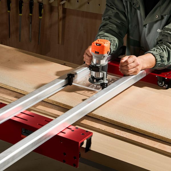 Router Sled 60 in. Portable and Easy to Adjust Woodworking Router Sled 0 Amps Plasma Cutter for Flattening Slabs