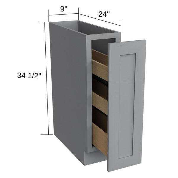 ARCORA 9 in W x 24 in D x 34 in H in Gray Plywood Assemble Under