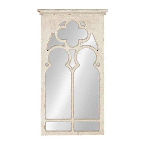 Medium Arch White Casual Mirror (31.5 in. H x 16.25 in. W)