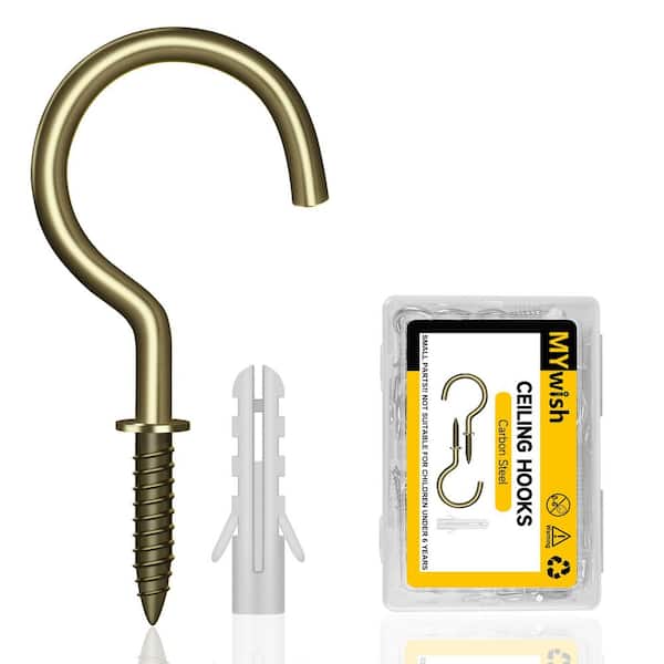 1-1/2 in. Bronze Cup Hook, 40 lbs. Capacity Screw Hooks (100-Pack)