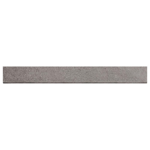 Ivy Hill Tile Monolith Slate Gray 3 in. x 24 in. Matte Porcelain Bullnose Trim (0.46 sq. ft./each)