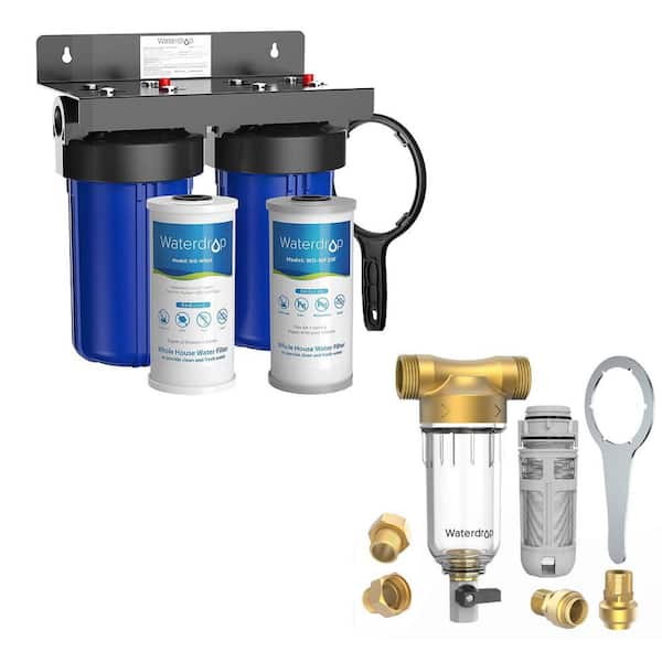 Whole House Water Filter System, 5-Stage Filtration with Carbon and Sediment Filters,Includes Extra RPFK Filter