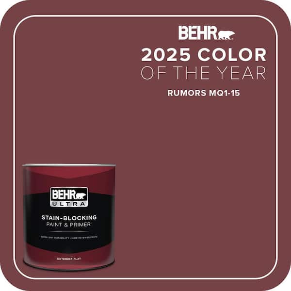 BEHR ULTRA 1 qt. #MQ1-15 Rumors Flat Exterior Paint & Primer