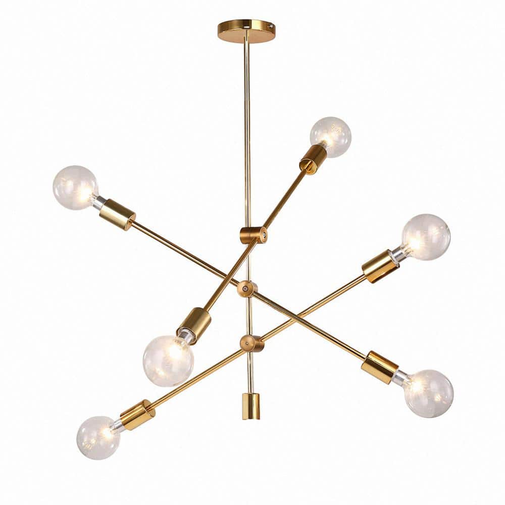 Yansun gold sputnik chandelier