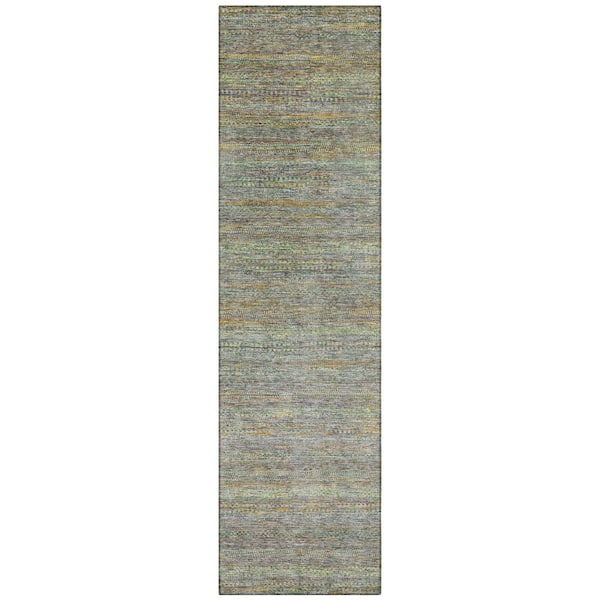 Addison Rugs Chantille Machine Washable Indoor/Outdoor Abstract ACN2148 Gray 2 ft. 3 in. x 7 ft. 6 in. Runner Rug