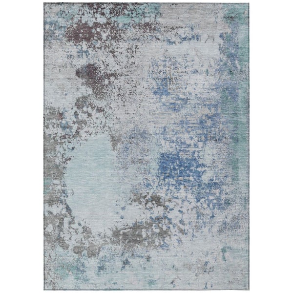 Addison Rugs Chantille Machine Washable Indoor/Outdoor Abstract ACN2070 Turquoise 5 ft. x 7 ft. 6 in. Area Rug