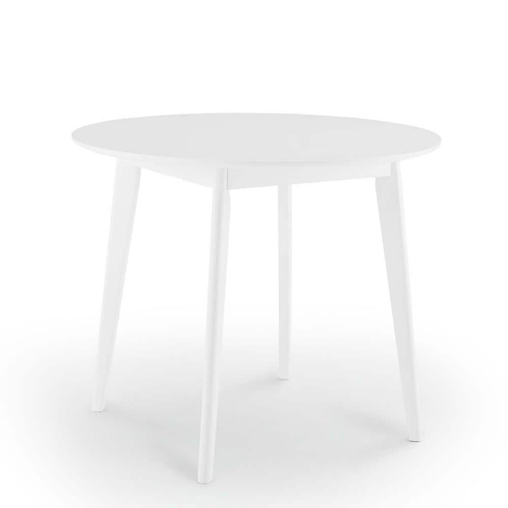 MODWAY Vision 35" Round Dining Table in White EEI3750WHI The Home Depot