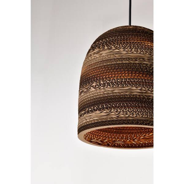 Edvivi 100-Watt 1-Light Matte Black Modern Nordic Style