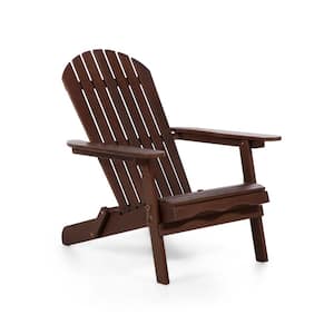 Elk Dark Brown Eucalyptus Wood Folding Adirondack Chair