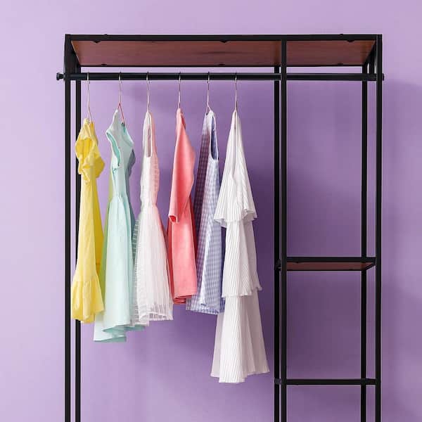 Afoxsos 36 in. Wire Shelving Garment Hanger Bar for Home