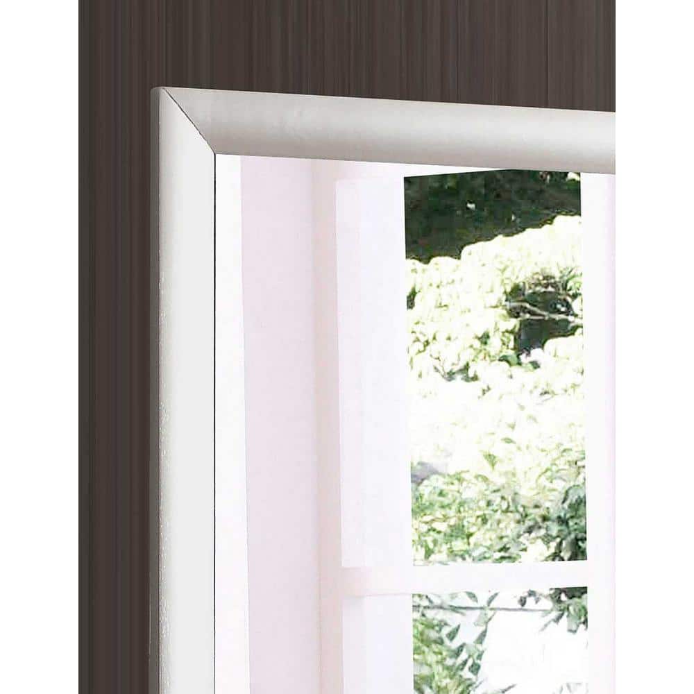 Marilla 35" x 39" Silver Wood Framed Dresser Mirror