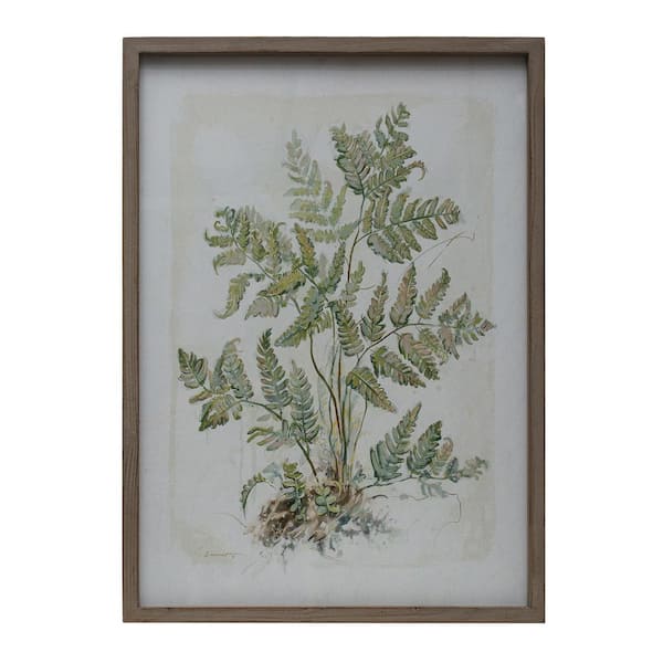 Storied Home 4 Piece Wood and Glass Framed Botanical Art