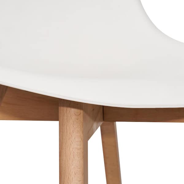 VECELO Modern Dining Chairs (Set of 8) Mid Century Plastic Shell