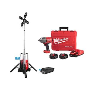 MX FUEL ROCKET Tower Light/Charger Kit with M18 FUEL 1/2 in. High-Torque Impact Wrench Kit