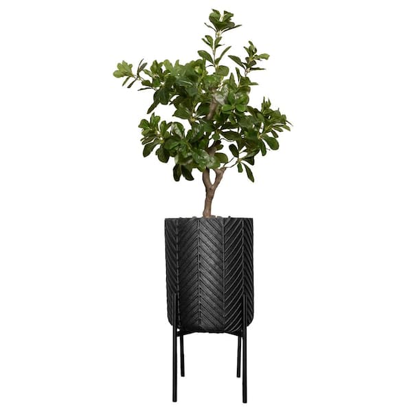 VINTAGE HOME 47.5 in. Artificial Tung tree in Chevron planter