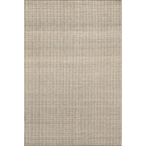 Arvin Olano Ander Striped Wool-Blend Brown 4 ft. x 6 ft. Area Rug