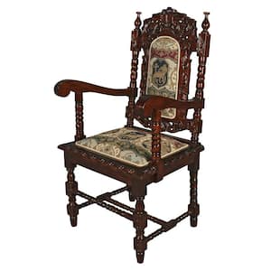 Charles II Brown Mahogany Arm chair