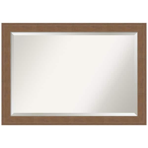 Amanti Art Alta Medium Brown 40.5 in. H x 28.5 in. W Framed Wall Mirror