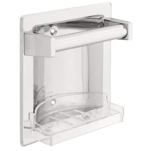 Futura Recessed Soap Dish with Bar in Polished Chrome