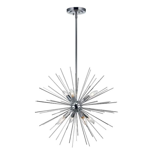 Monteaux Lighting Altino 7-Light Polished Chrome Sputnik Hanging Kitchen Pendant Light