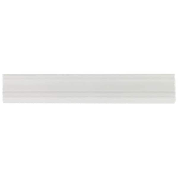 Birmingham Dove Gray 2 in. x 12 in. Ceramic Chair Rail Tile