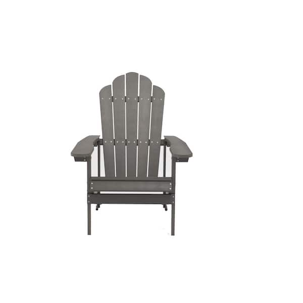 charcoal resin plastic adirondack chair