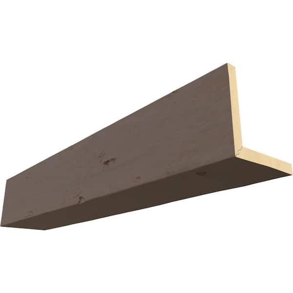 Ekena Millwork Endurathane 10 in. H x 4 in. W x 12 ft. L Knotty Pine Cedar Bark Faux Wood Beam