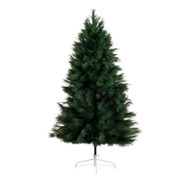 6 ft. Unlit Green Pampas Grass Artificial Christmas Tree