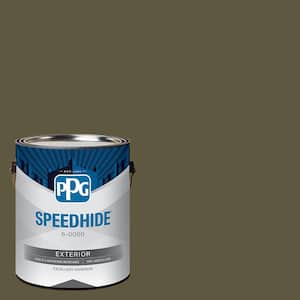 1 gal. PPG1113-7 Olive Green Flat Exterior Paint