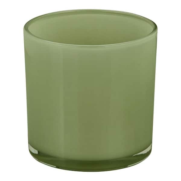 Cora Small Green Glass Indoor Round Planter (3.94 in. L x 3.94 in. W x 3.94 in. H)