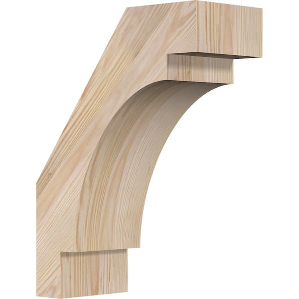 Ekena Millwork 5 1/2"W x 12"D x 16"H Merced Smooth Knee Brace, Douglas Fir
