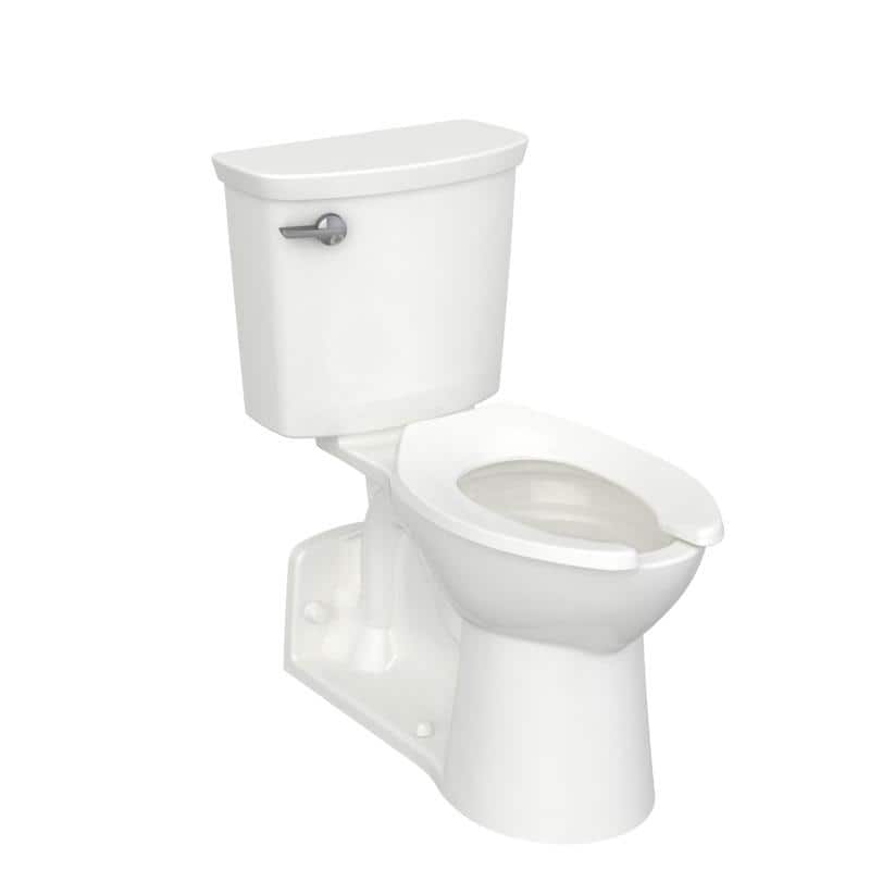 White Elongated Open Front Heavy-Duty Toilet Seat