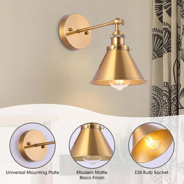 matrix decor 1-Light Golden Sconce Wall Light MDBH11809110V - The
