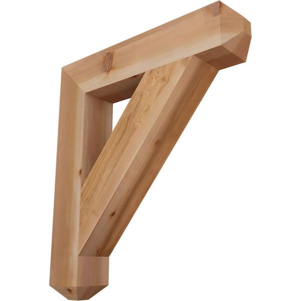 Ekena Millwork 5-1/2 in. x 36 in. x 32 in. Western Red Cedar Traditional Craftsman Smooth Bracket