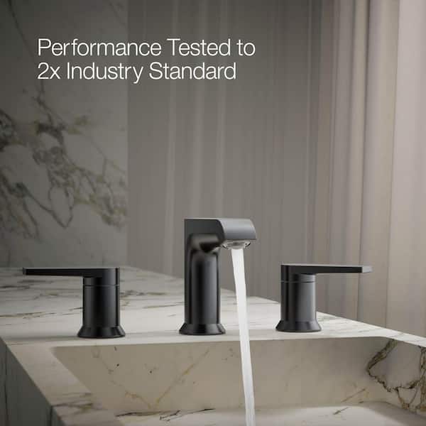 Hint 8 in. Widespread Double Handle Bathroom Sink Faucet in Matte Black