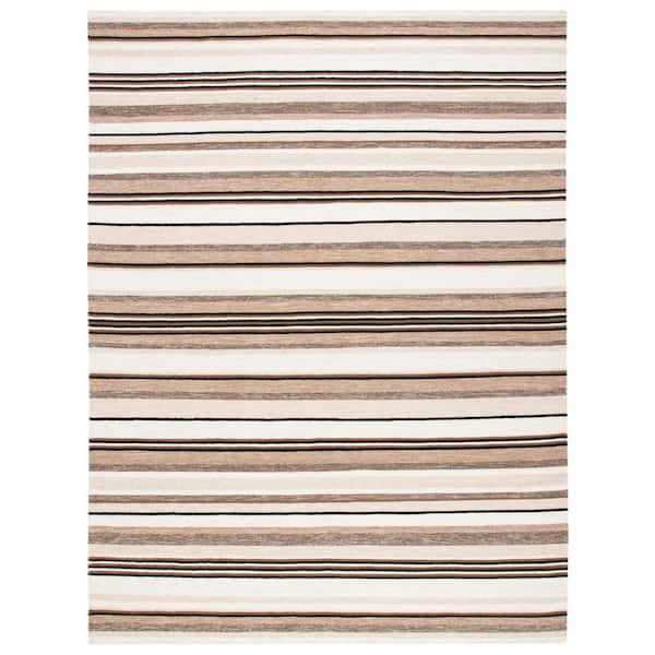 SAFAVIEH Striped Kilim Grey 9 ft. x 12 ft. Striped Area Rug