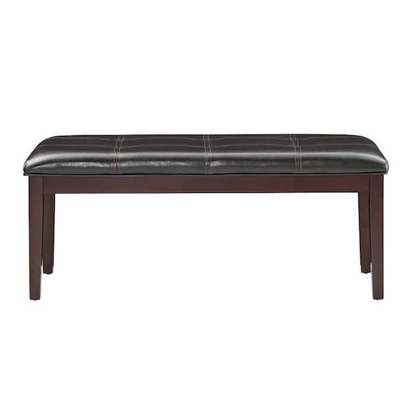 HomeSullivan Espresso 48-in. Upholstered Bench 49 in. W x 18 in. D x 20 in. H