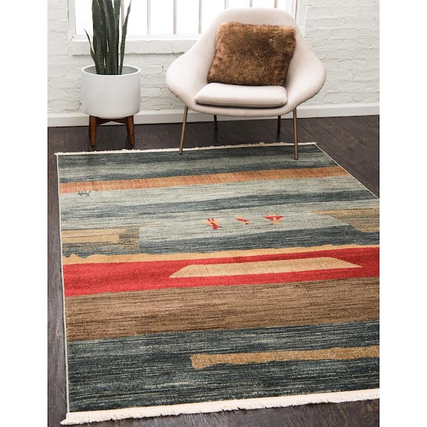 Fars Nava Light Blue 5' 0 x 8' 0 Area Rug