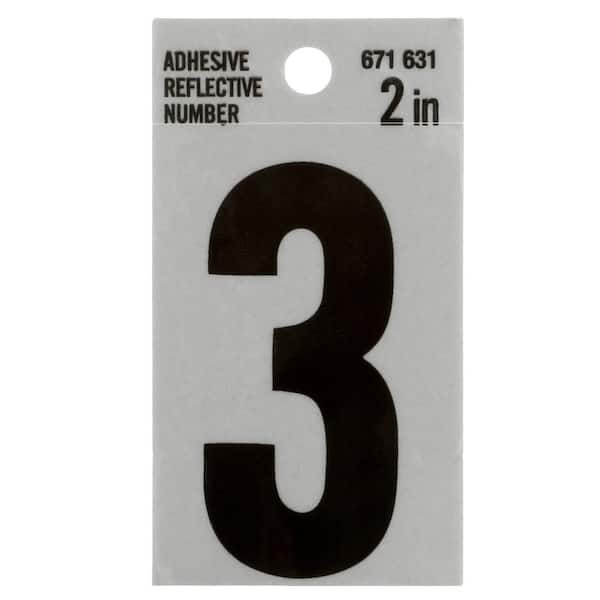 Everbilt 3 in. Self-Adhesive Vinyl Number Set 39923 - The Home Depot