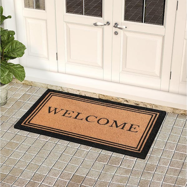  Welcome Front Door Mat,Heavy Duty PVC Outdoor Doormats