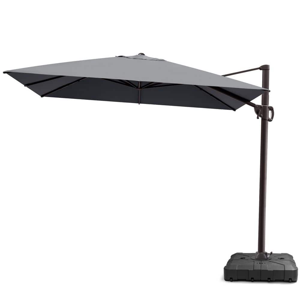 9 ft. x 11.5 ft. Heavy-duty Cantilever Offset Patio Umbrella with 360-degree Rotation in Gray and Base price history on PriceWatchPro