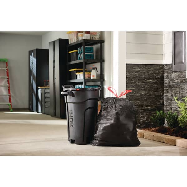 HDX 33-39-Gal. Black Heavy Duty Drawstring Trash Bags with 20% PCR